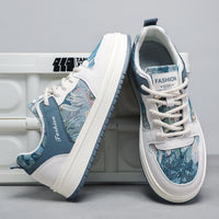 Niche Hemp Rope Men's Oil Painting Canvas Shoes Casual Shoes