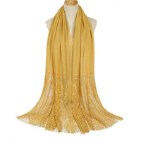 Solid color hollow scarf