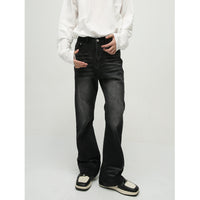Loose Worn Looking Washed-out Slightly Flared Jeans Men