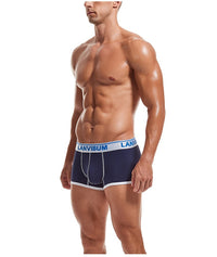Mid-waist Lycra Cotton Big Bag Contrast Color Men's Boxers