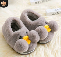 Winter cute cartoon kids cotton shoes for men and women baby shoes small yellow duck cotton slippers children