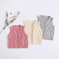 Newborn suit cotton knitted twist vest
