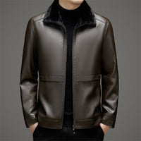 Men's Fashion Velvet Padded Fur Jacket