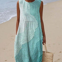 Sleeveless Casual Printed Elegant Long Dress
