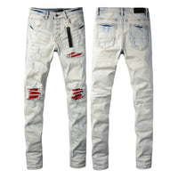 Fashionable American-style Mens Slim-fit Jeans