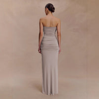 European And American-style Waist-tied Figure-hugging Womens Long Evening Gown