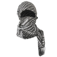 Network Silk Houndstooth Square Keffiyeh Military Fans Tactical Tassel Desert Scarf