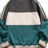 Men's Suede Long-sleeved Sweater Pullover
