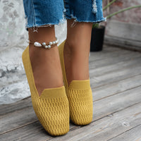 Knitted Soft Bottom Braided Shoes Breathable Low-cut
