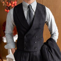 High-quality Banquet Suit Collar Double-breasted Vest
