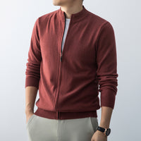 Commute Leisure New Men's Stand Collar Simple Outdoor Sweater