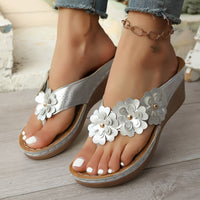 Flower Stitching Wedge Women's Sandals