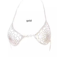 Fashion Mesh Body Chain Set Shiny Rhinestones