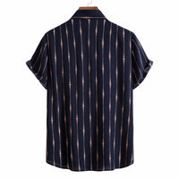 Lapel Cotton Slim-fit Printed Bamboo Shirt