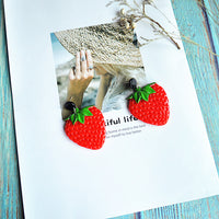 Bold And Eye-catching Cherry Earrings With A Striking Design