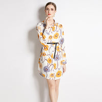 Top Lapel Shirt Printed Long