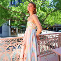 Strap Graffiti Print Swing Dress Women
