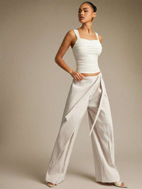 Rap-up Drawstring Versatile Casual Trousers