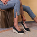 Wedge Thick Bottom Shallow Mouth Comfortable Rope Bottom High Heel Pumps