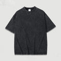 Water-washed Printed Heavyweight Pure Cotton Regular-shoulder Short-sleeve T-shirt