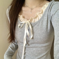 Pure Desire Lace Inner Match Bottoming Shirt