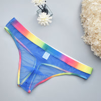 Men's Underwear See-through Dress Rainbow Edge