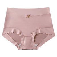 Mid-High Waist Light Luxury Women's Elastic Satin Silky Comfortable Seamless Underwear Mulberry Silk