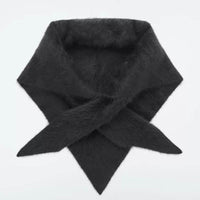 Brushed Cashmere Triangle Scarf Gray