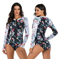 One-piece Long-sleeved Women's Hot Spring Swimsuit Diving Suit