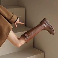 Slimming Tall Boots Womens Flat Knee-high Boots