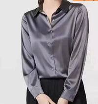 Elegant Long-sleeve Womens Blouse With A Refined