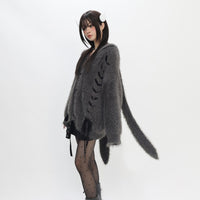 Fluffy Faux Mink Thickened Sweater Loose Top Autumn Winter