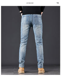 High-end Blue With Holes Jeans For Men