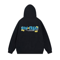 Printed Loose Hooded Sweater For Men