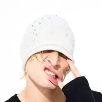 High-end Rhinestone Glitter Knitted Warm Woolen Hat