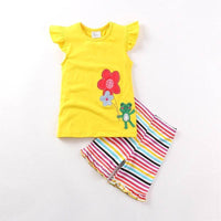 Girls' Embroidered Short Sleeve Children's Suit Short Sleeve
