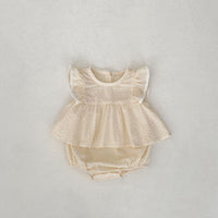 Solid Color Stitching Sleeves Princess Dress Triangle Rompers Jumpsuit