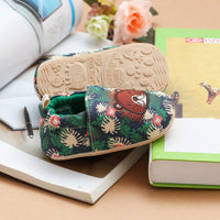 Cotton soft bottom step front shoes