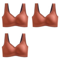 No Steel Ring Breasted Thin Section Gathered Side Breasts Sports Sleep Vest Bra Women