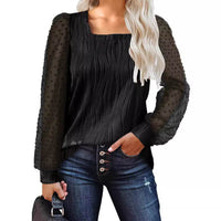 Water Ripple Women's Fashion Casual Long Sleeve Top