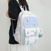 High School Girl's Simple Large-capacity Light Backpack