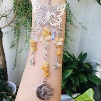 Butterfly Style Sun And Moon Accessories Crystal Ball Wind Chimes