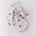 Girl Cherry Embroidered Blouse  Ha Skirt