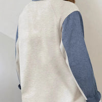Womens Multi-color Loose-fitting Figure-flattering Long-sleeve Top