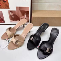 Womens Stylish And Elegant Mid-heel Sandals For Outdoor Wear