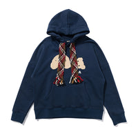 Ribbon Hoodie Rope Hooded Fleece Lined Sweater