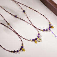 Niche High-end Jiuzi Li Fire Bead Clavicle Necklace