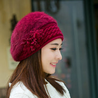 Warm knitted wool hat