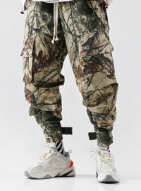 Europe and the United States street loose multi-pocket INS casual beam pants