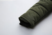 Fashion Boys Thicken Letter Print Hooded Cotton Jacket